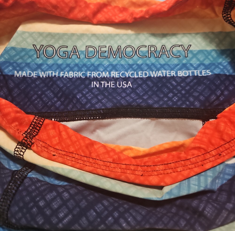 Yoga Democracy Retro Rainbow Original Bell Bottom Flare Leggings - Picture 8 of 8